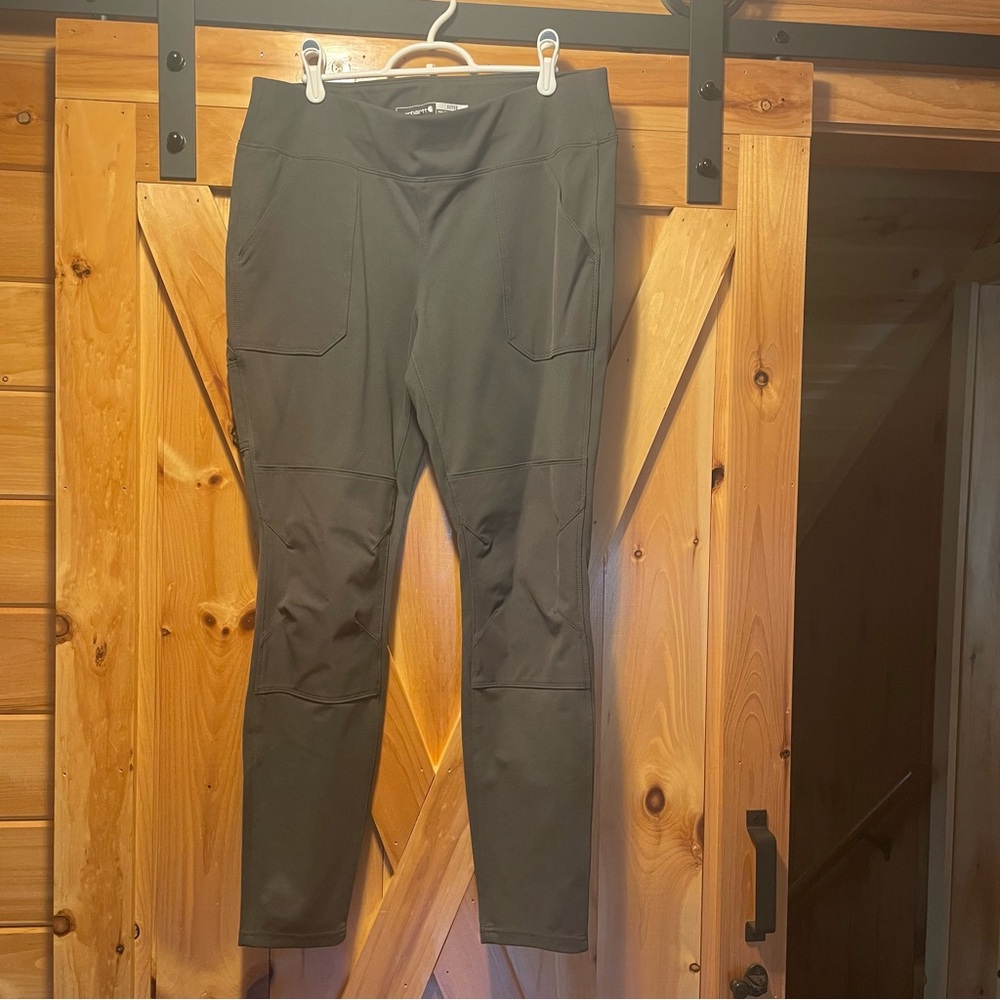 Carhartt force fitted midweight utility leggings, gray, size large ( 12/14)